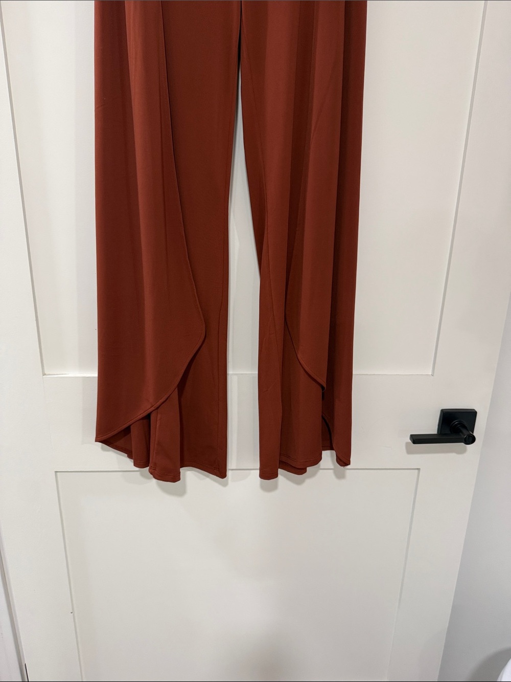 H&M Rust Wide-Leg Draped Pants - Picture 5 of 10